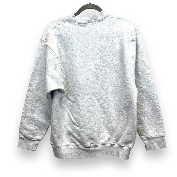 Vintage 90s Sweatshirt Mens Large Crewneck Grey Screen Print Fruit of the Loom - Picture 6 of 8